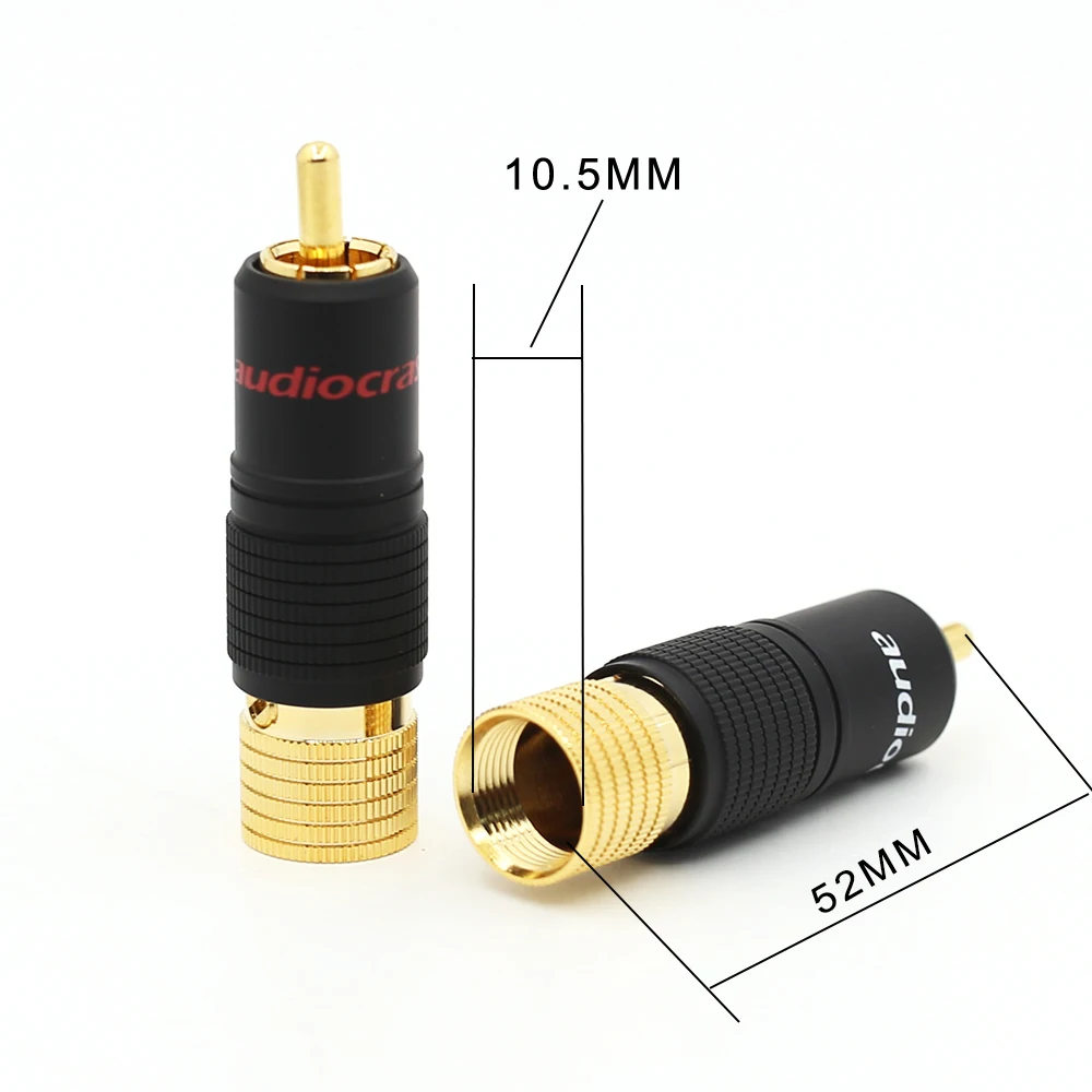 Hi-Fi аудио 24K позолоченный винт с блокировкой RCA штекер кабель динамик разъем |