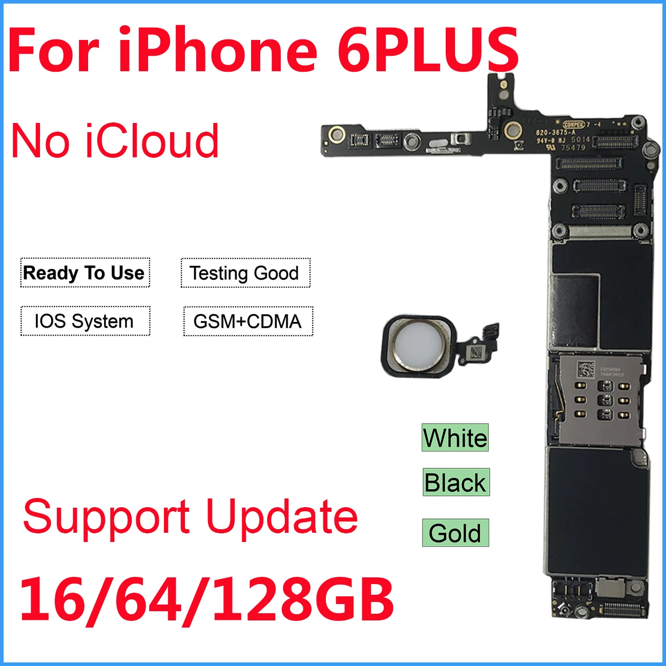 Оригинальная материнская плата для iPhone 6 Plus кнопка &quotдомой&quot разблокировка IMEI