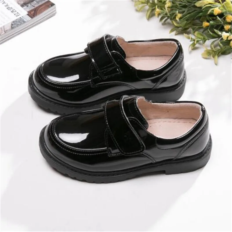 Weoneit/кожаная обувь для мальчиков детская свадебной вечеринки Черная официальная