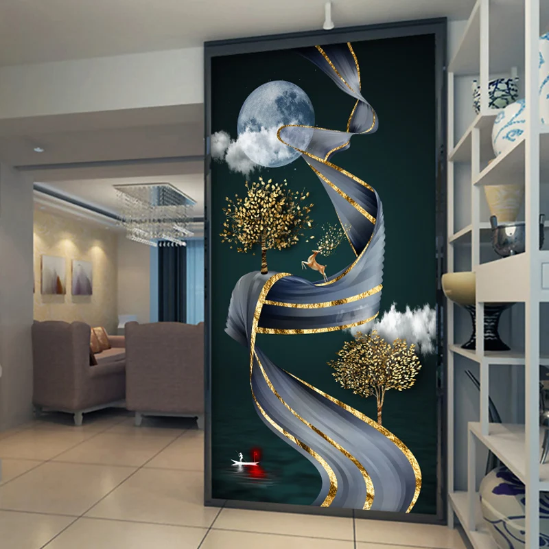 Пользовательские Современные минималистичные Настенные обои 3D для входа в