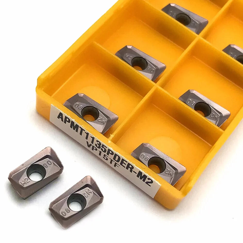 

10PCS APMT1135 VP15TF APMT1135-H2 VP15TF Carbide Insert Lathe Milling Mill Cnc Tools Milling Cutter Carbide Inserts CNC Nc Tool