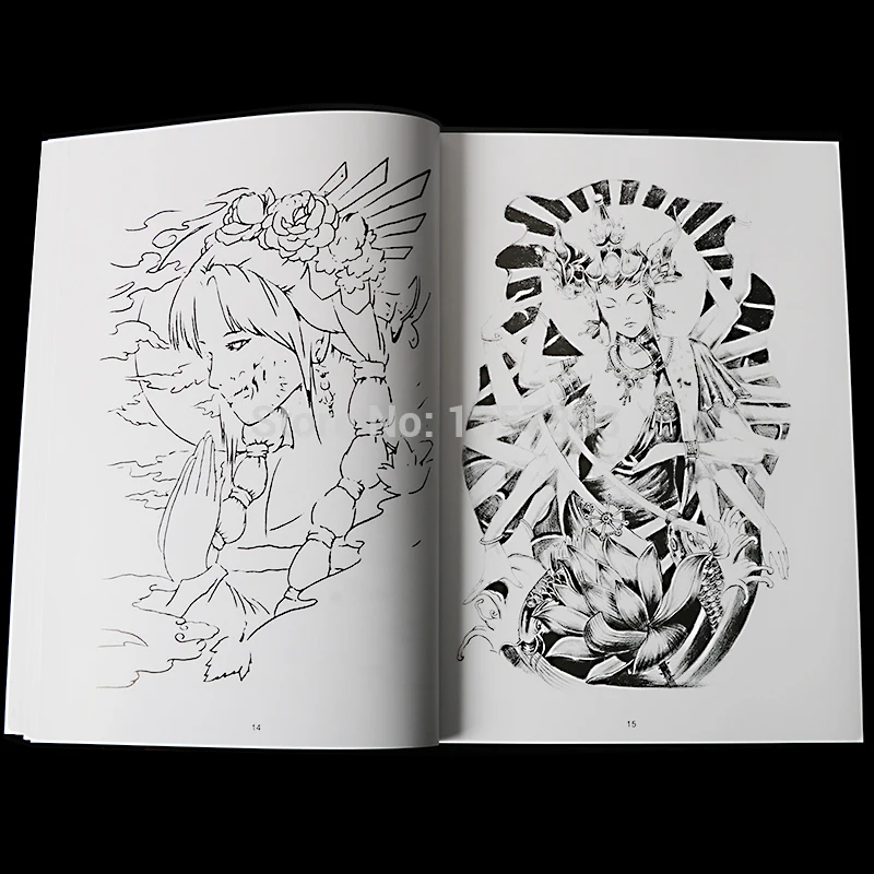 Liuli новая татуировка традиционная рукопись полный рюкзаков руки Хуа Дэн гейша