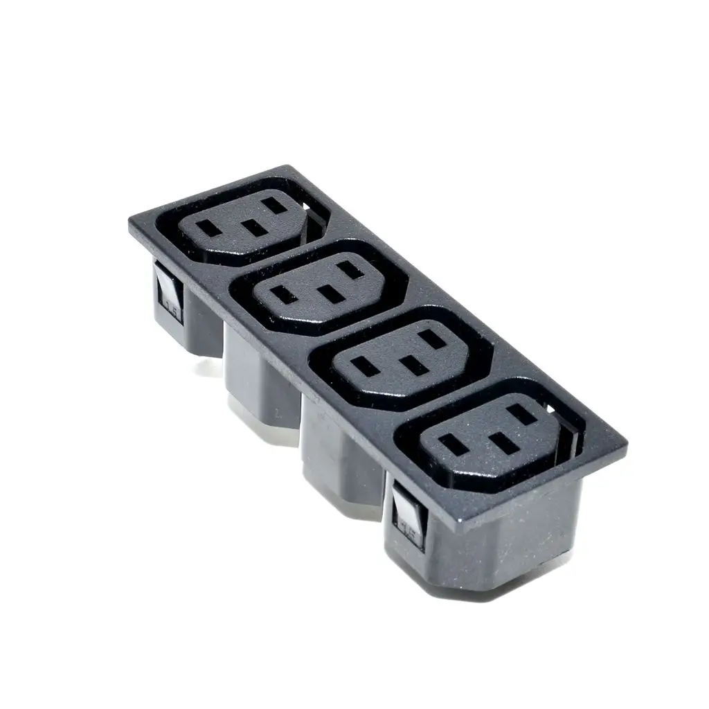 Шасси мама 3 контакта четыре в одном AC IEC320 C13 C14 встроенный разъем адаптер
