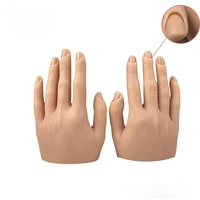 new silicone manicure exercises for adults with flexible fingers and movable nail hand models