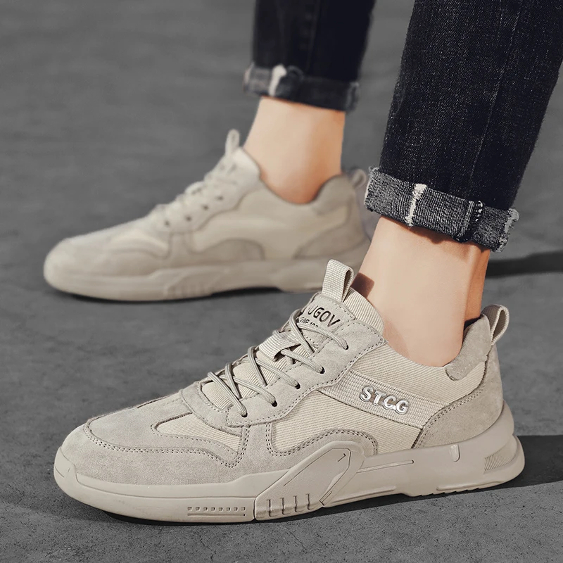 

CRLAYDK Fashion Men's Casual Leather Shoes Breathable High Quality Flats Male Leisure Driving Formal Outdoor Walking Sneakers