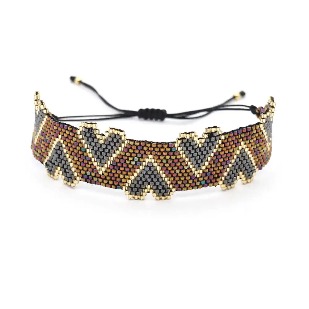 Go2boho MIYUKI Heart Bracelet Pulseras Mujer Moda Летний Пляжный золотой браслет в виде ракушки для женщин Boho шикарные ювелирные изделия ручной работы Diy - Окраска металла: MI-B190079 jewelry