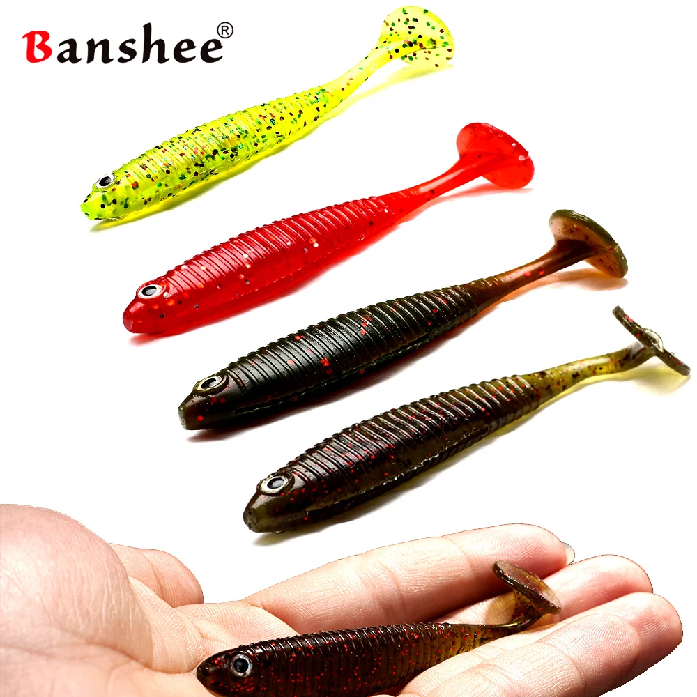 Пластиковые рыболовные приманки Banshee 3 7 г/80 мм червь для ловли окуня
