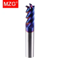 mzg lengthen end mill 100l cutting 4 flute hrc65 10mm 12mm metal machining milling tungsten steel milling cutter