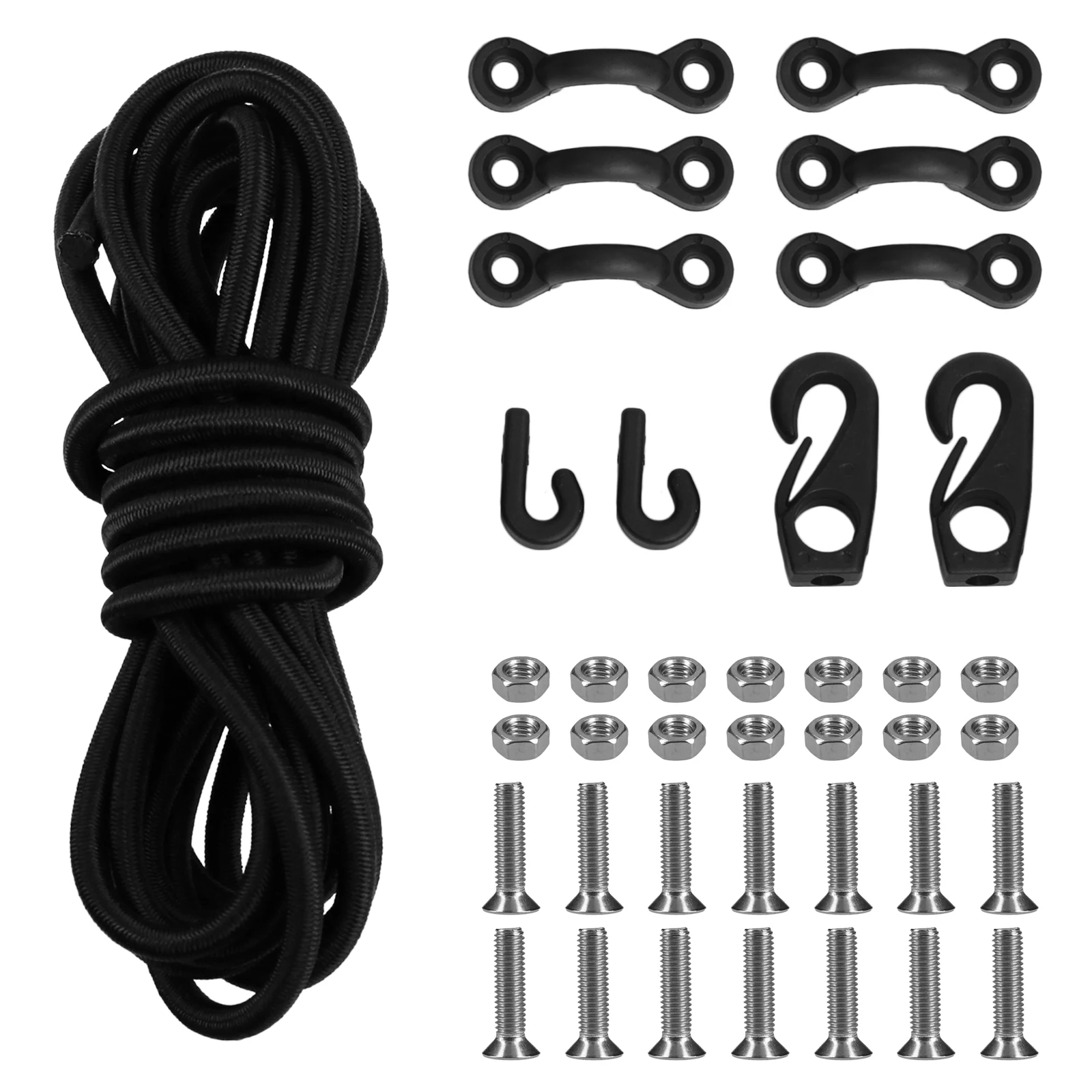 

Outdoor Kayak Bungee Cord Deck Rigging Kit Tie Down Pad Eye J Hooks Lashing Hook Kayak Accessories