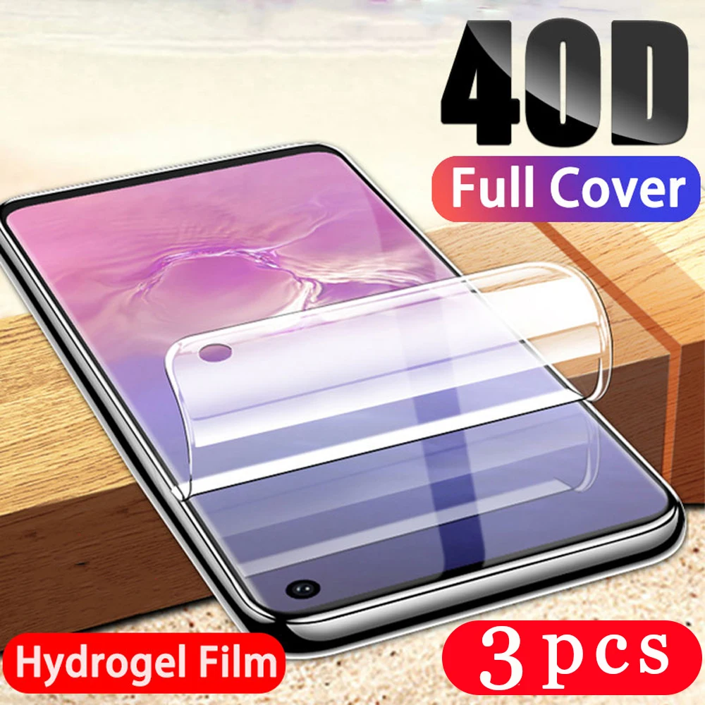 

3Pcs hydrogel film for Samsung Galaxy M51 M31 M21 M11 M40 M30S M30 M20 M10S M10 soft full cover phone screen protector Not Glass