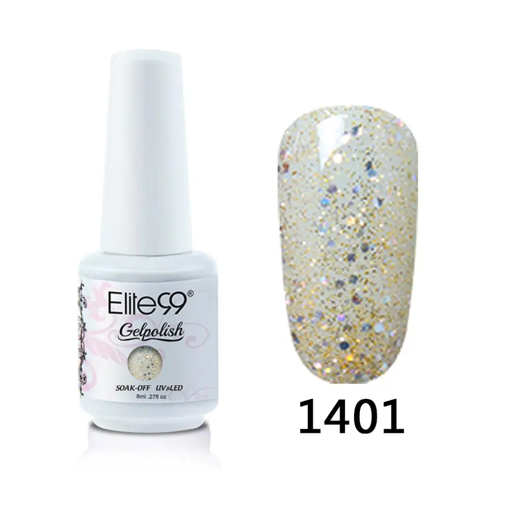 1401 Elite99 8 мл Гель-лак для ногтей Vernis Полупостоянный лак для ногтей УФ-гель лак для ногтей эмаль для маникюра Лак для ногтей - Цвет: 1401