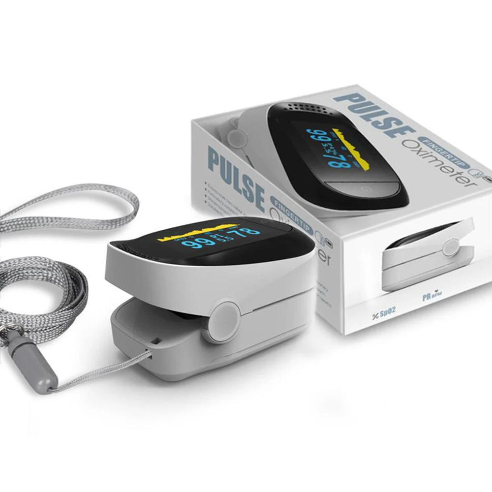 

Portable Blood Oxygen Monitor Fingertip Pulse Oximeter Digital Oxygen Saturation Meter Finger SPO2 Monitor Oximetro+thermometer
