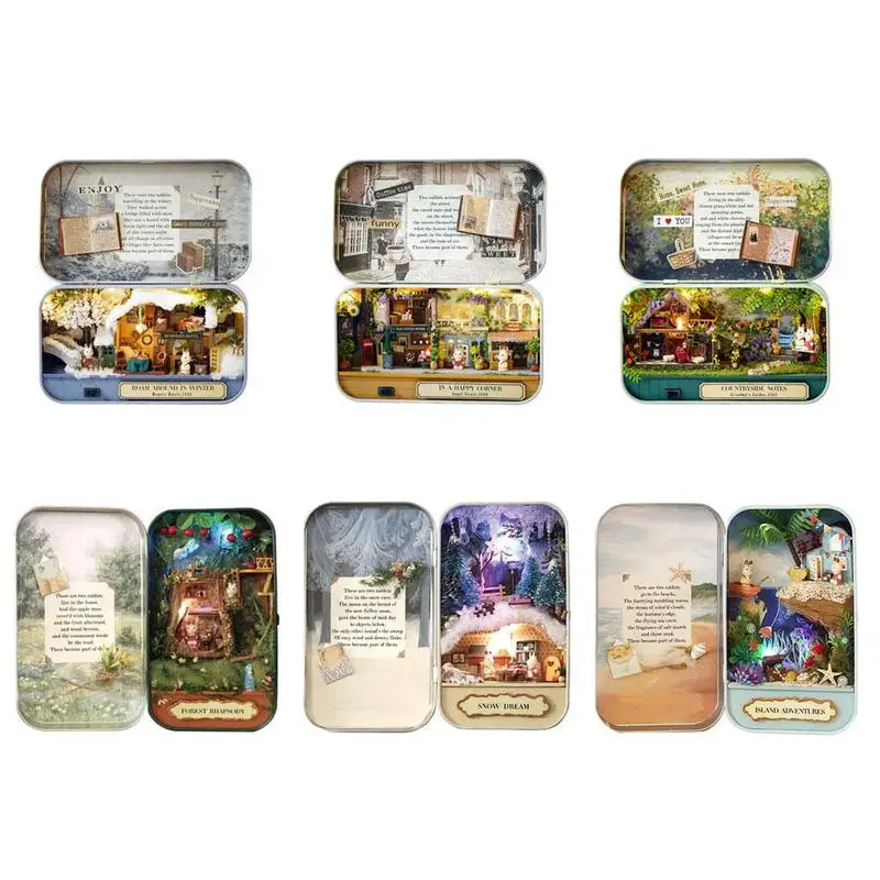 

Diy Box Theater Doll House Miniature Furniture Diy Handmade Dollhouse Box Children Birthday Gifts Miniature Scene Dollhouse Box