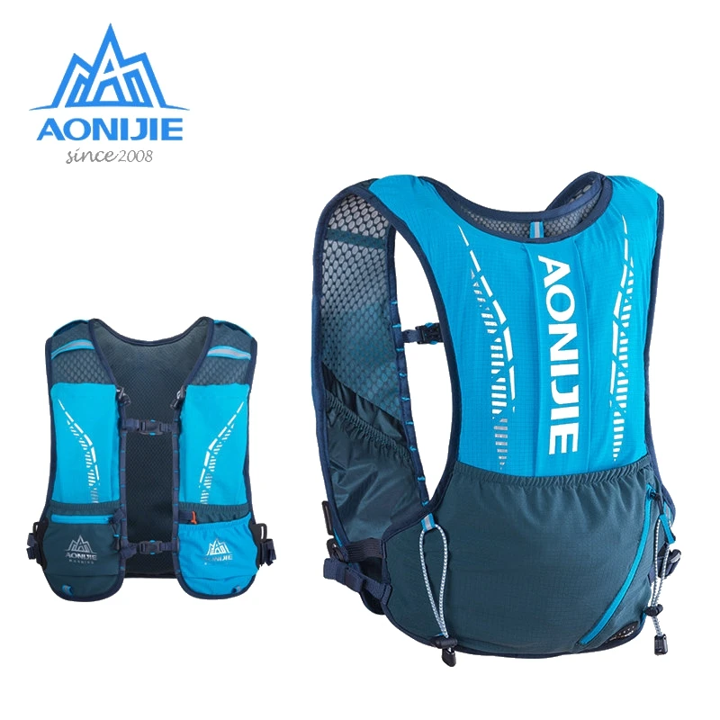 AONIJIE 5L Hydration Vest Ultralight Outdoor Backpack Trail Running Bag With Soft Water Flask For Camping Hiking Jogging Cycling