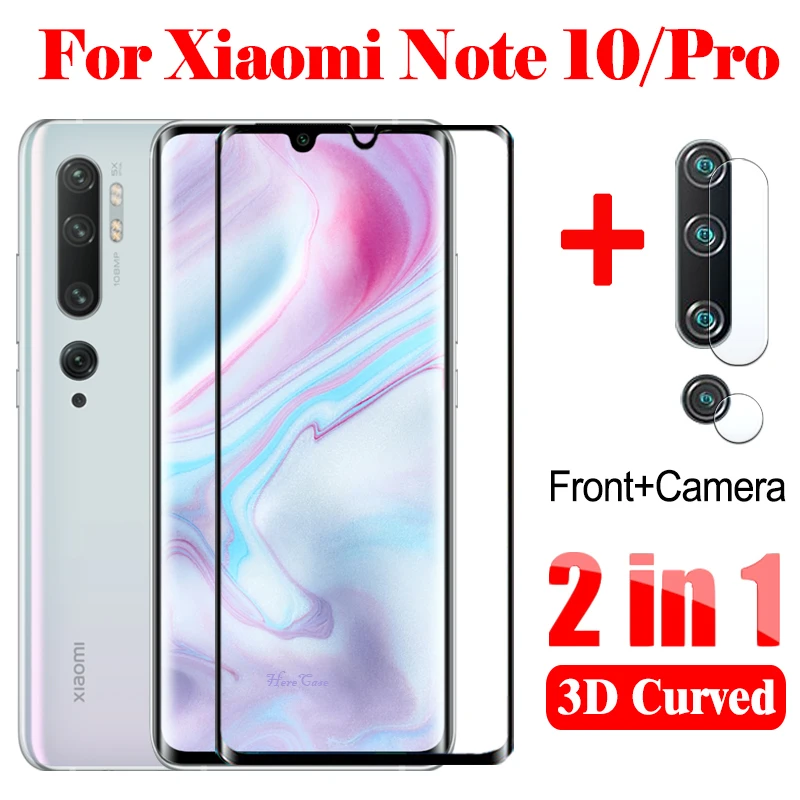 2 в 1 стекло для камеры NUL 10 pro закаленное xiaomi xio mi note10 note 10Pro задняя крышка Защитная