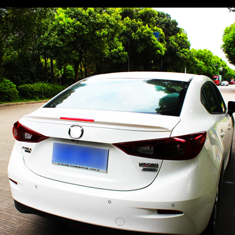 Для Mazda 3 Axela 2014 2015 2016 украшение автомобиля Неокрашенный задний спойлер Высокое