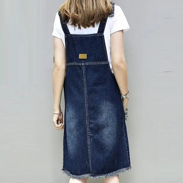 2020 джинсовое платье осень лето повседневное свободное сарафан комбинезон на