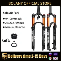 bolany mtb bike fork solo air bicycle front suspension 2627 529inch straighttapered tube lockout magnesium alloy quickrelease