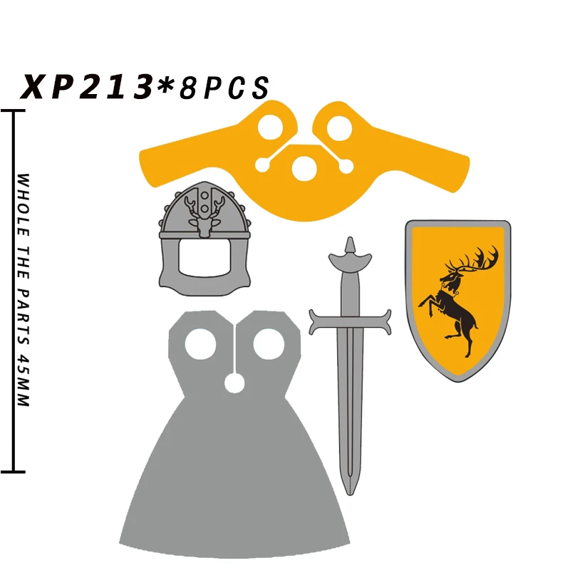 KT1029 средневековый рыцарь получил Баратеон щит Шлем Аксессуары archer lancer фигурки