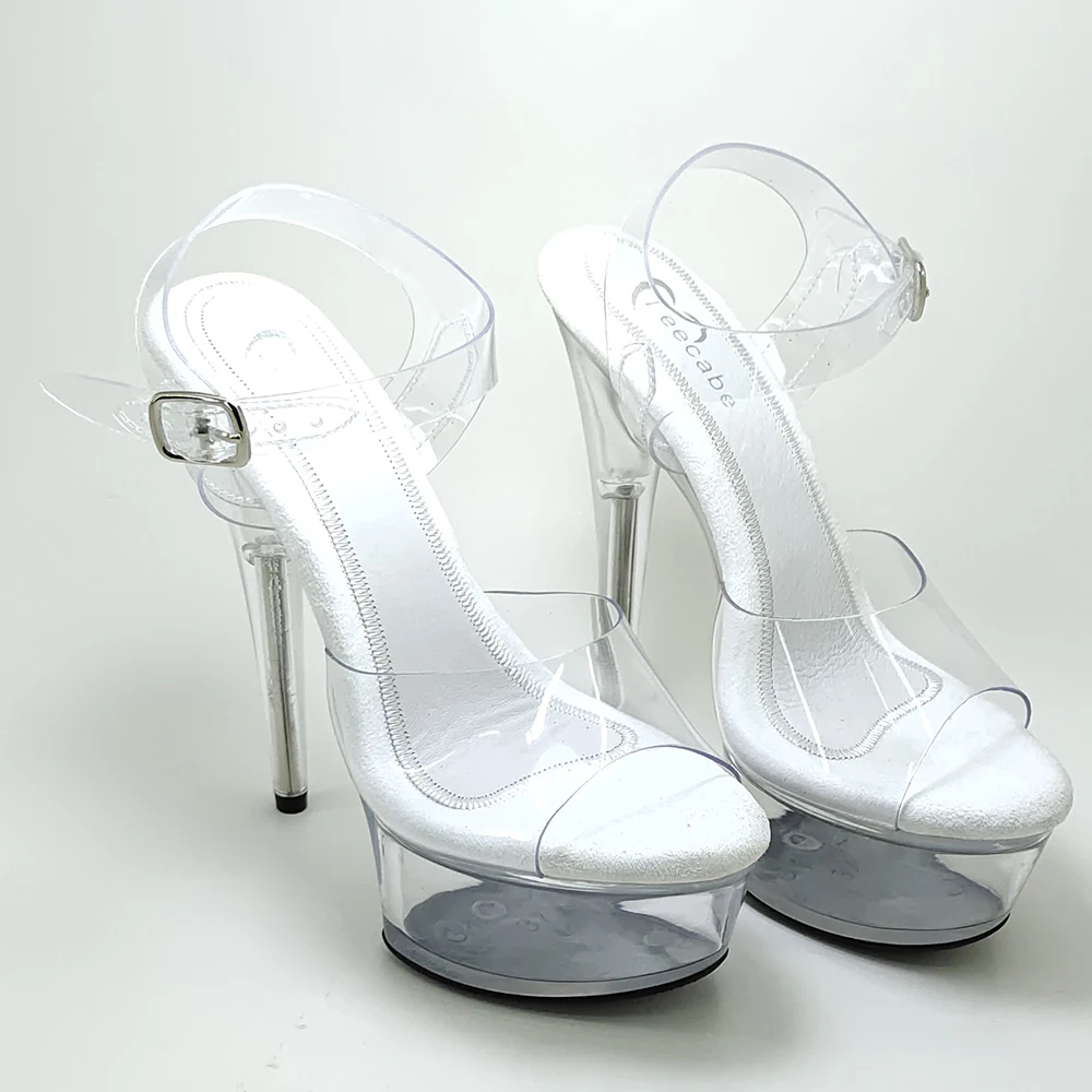 Leecab 6Inch/15cm High Heel Crystal Platform Party Sexy Clubbing Exotic Pole Dancing Dancer High Heels Sandals