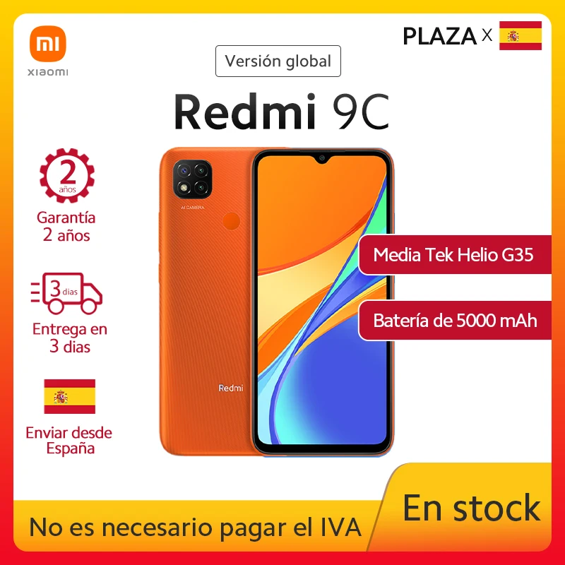 Глобальная версия Xiaomi Redmi 9C смартфон 6 53 &quotHD дисплей Helio G35 Octa Core 5000 мАч батарея 13MP AI