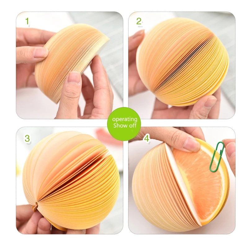 

Mini Fruit Shaped Notes Vegetable Notepad Sticker Paper Tape/Paper Clip PE Cover Scrapbook Notepad Diary Tool Office Supplies