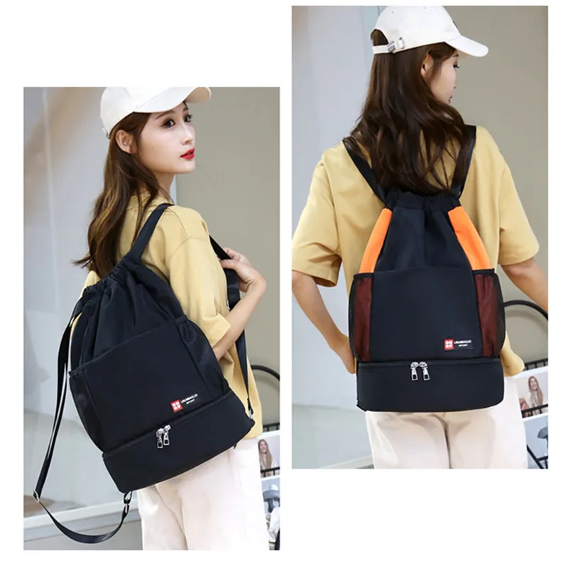 Men's Bag Sports Gym Athletics Shoes Basketball Lightweight Drawstring Ball Shoulder Bolsas For Fitness Women's Travel Backpacks