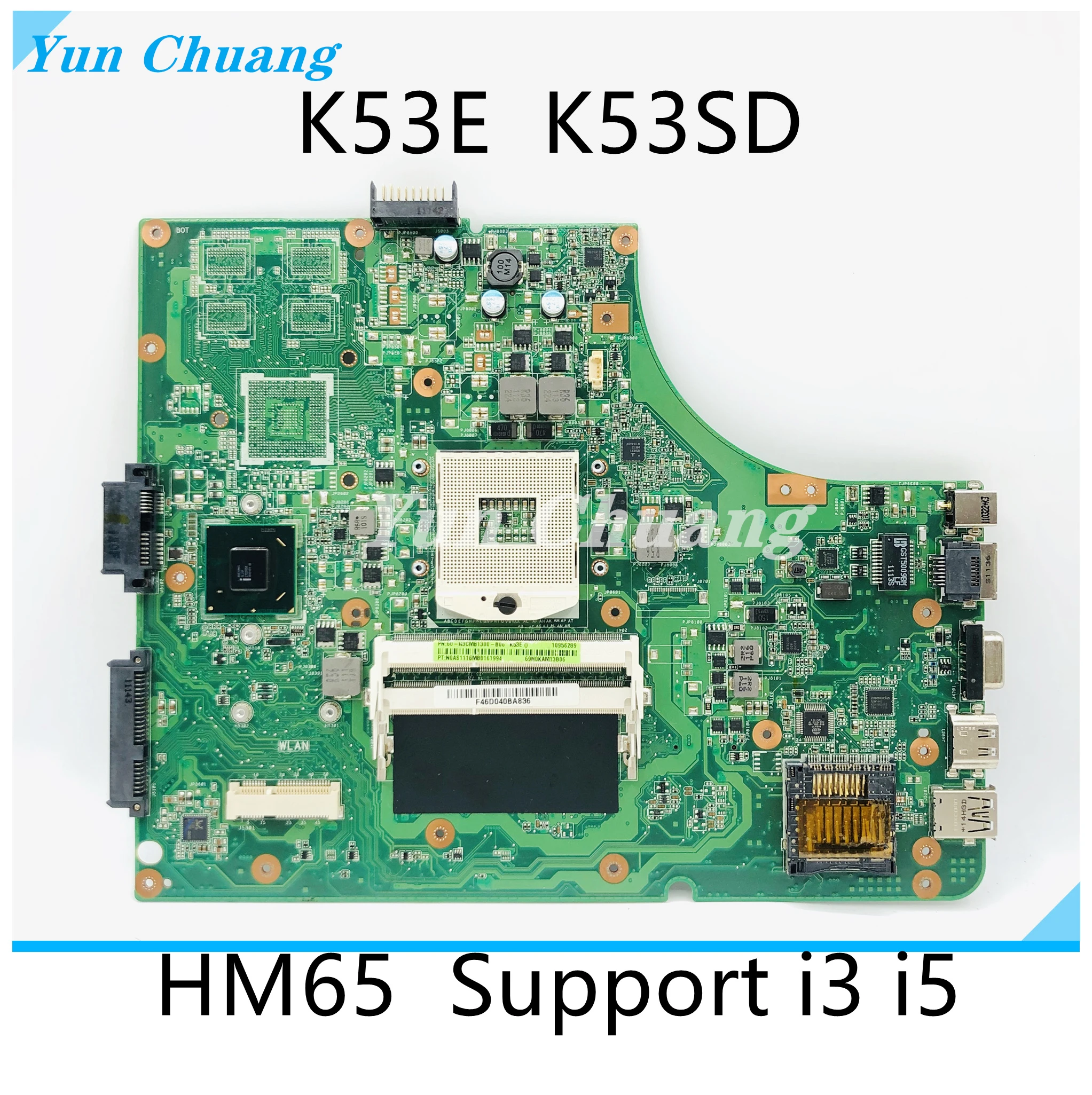 Материнская плата K53SD для ноутбука ASUS K53E K53 A53E A53S X53S X53E P53 оригинальная материнская