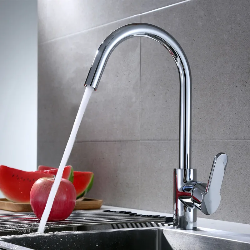 Медный Серебряный кухонный кран зеркальный современный Mezcladoras Para Cocina смеситель с
