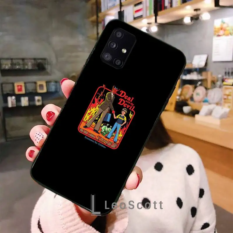 

Funny Halloween Satan Lets Sacrifice Phone Case For Samsung A40 A31 A50 A51 A71 A20E A20S S8 S9 S10 S20 Plus note 20 ultra
