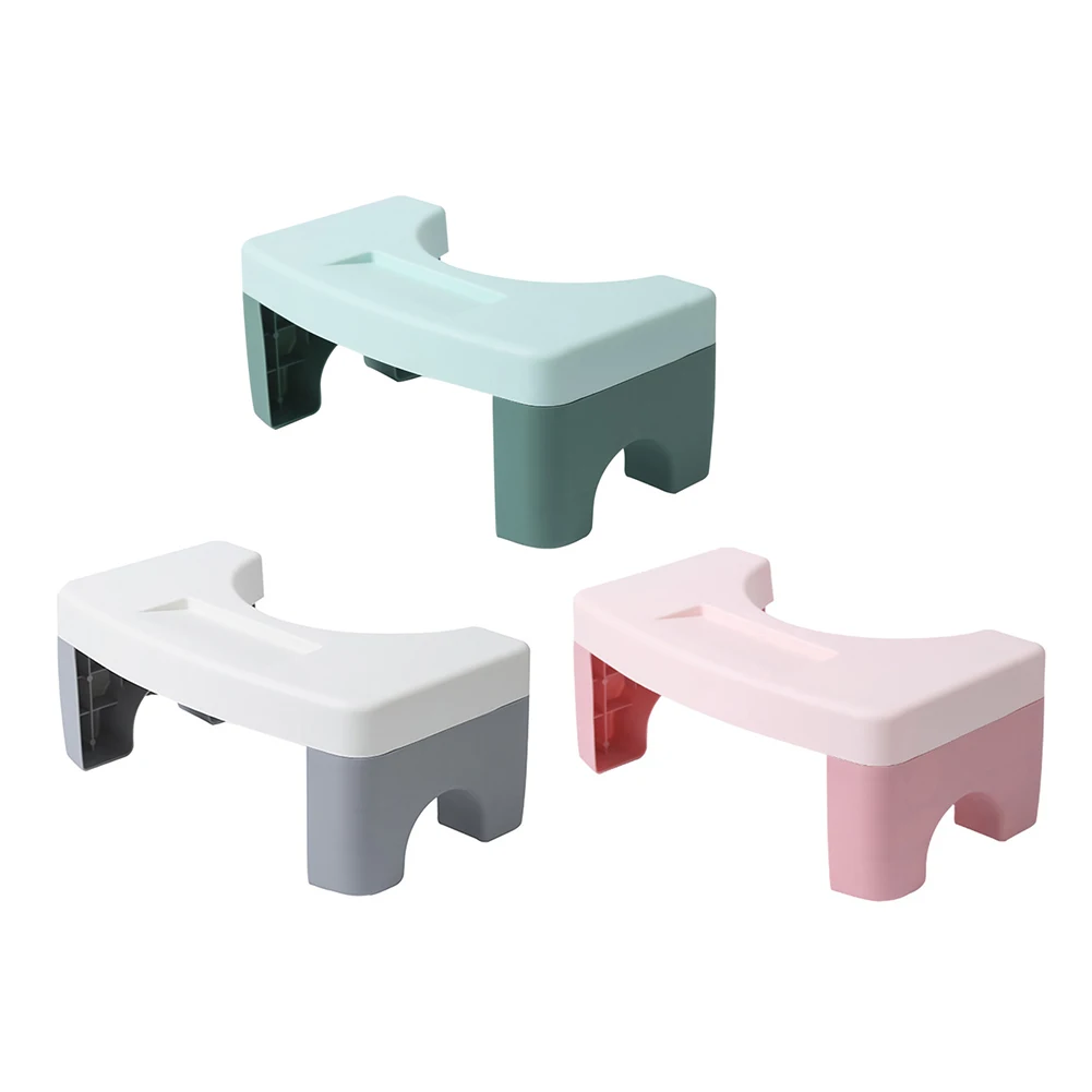 

PP Thickened For Pooping Phone Storage Non Slip Heavy Duty Kids Adults Toilet Stool Home Durable Folding Squatting Foot Bathroom