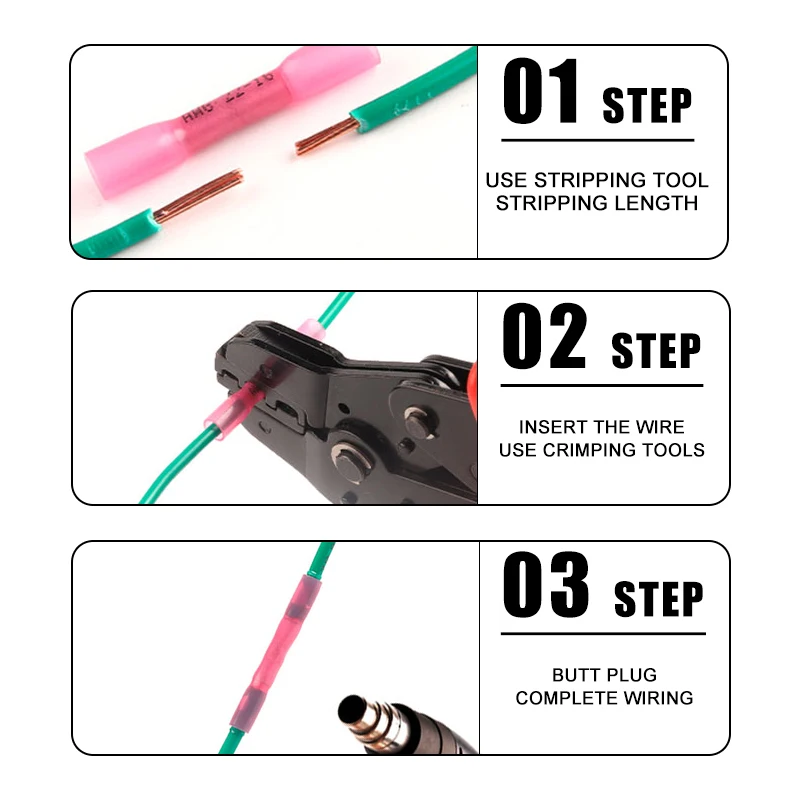 50 шт. термоусадочные клеммы для проводов 26-10 AWG