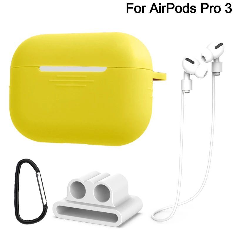 3 Yellow Set 7 шт./компл. идеальный чехол для airpods 2 для airpods pro 3 Earpods чехол для IPad air стручки pro funda для airpod Чехол чехол Аксессуары - Цвет: 3 Yellow Set