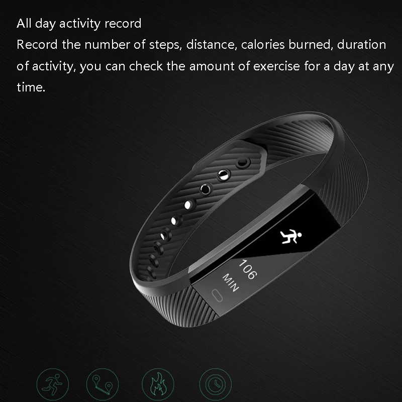 Смарт-браслет с шагомером для мужчин и женщин браслет фитнес-браслет будильником