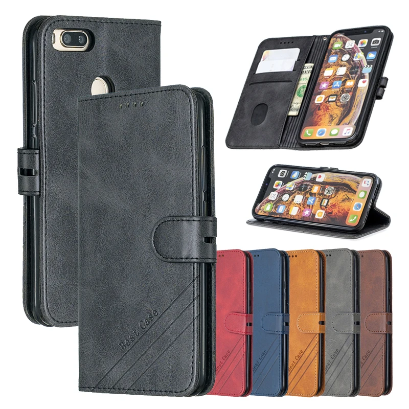 

Leather Flip MiA1 MiA2 Case on For Xiaomi Mi A1 A2 A3 5X 6X CC9e MiA 1 2 3 Mi5X Mi6X Coque Magnetic Stand Wallet Phone Cover