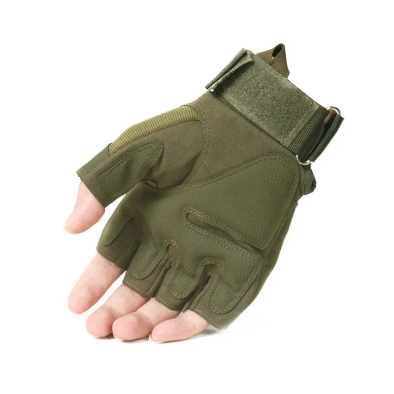 

Hard Knuckle Half finger Tactical Gloves Men's Army Military Combat Hiking Shooting Airsoft Paintball Police Duty - Fingerless
