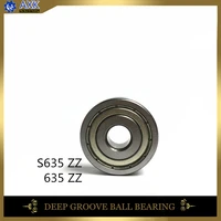 s635zz bearing 5196 mm 10 pcs abec 1 grade s635zz ss 635 z stainless steel miniature s635 zz ball bearings