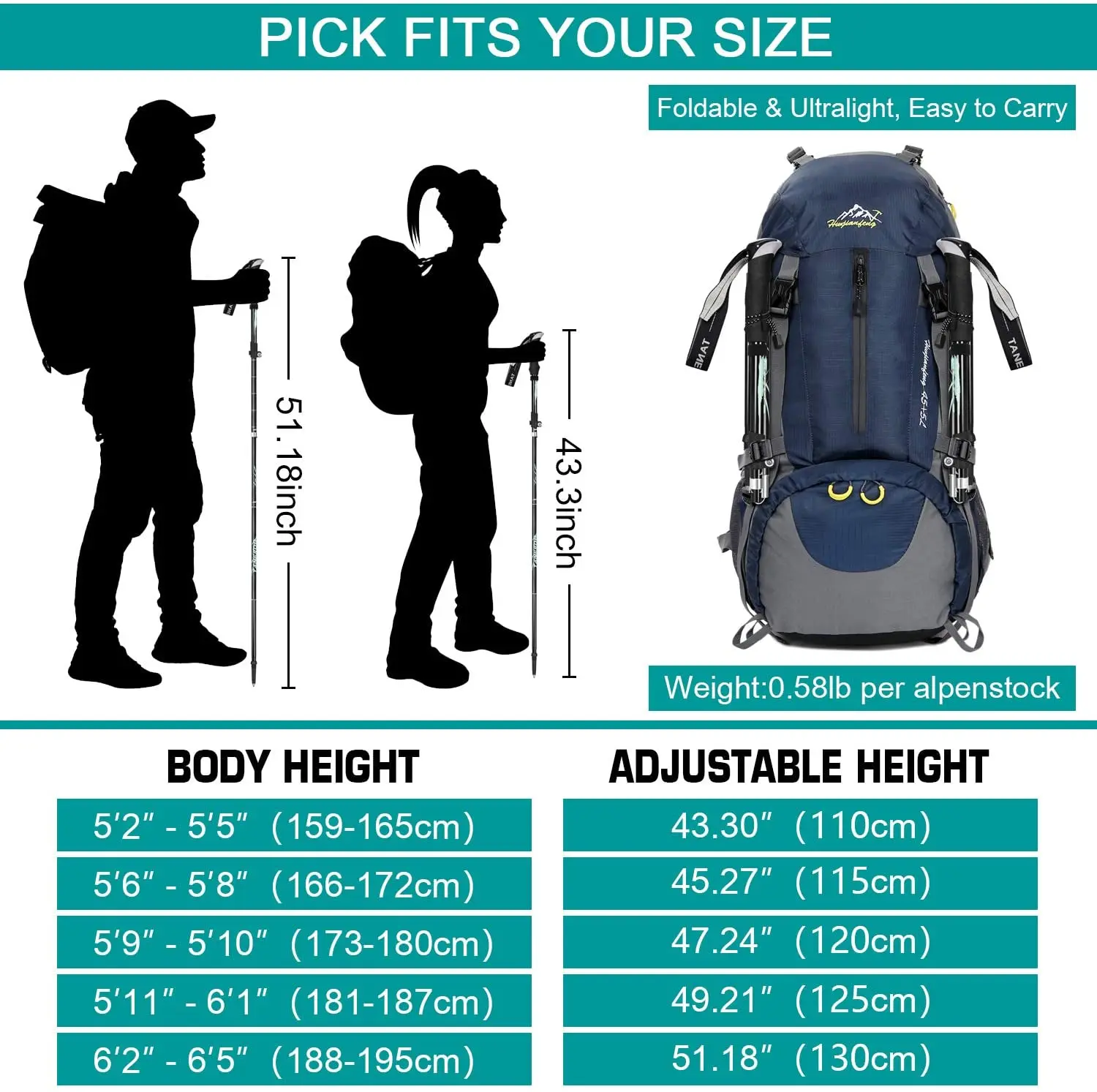Трекинговые Палки складные сверхлегкие противоударные трости из алюминиевого