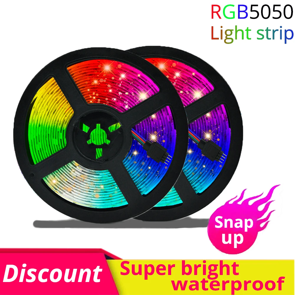 

SMD 5050 RGB LED Strip Waterproof 5M 300LED DC 12V RGB RGBW RGBWW WHITE WARM Fita LED Light Strips Flexible
