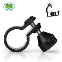 camera flashlight holder for diameter 20 to 38mm lamp adjustable screw fixed flash stand diving sports photograph accessory