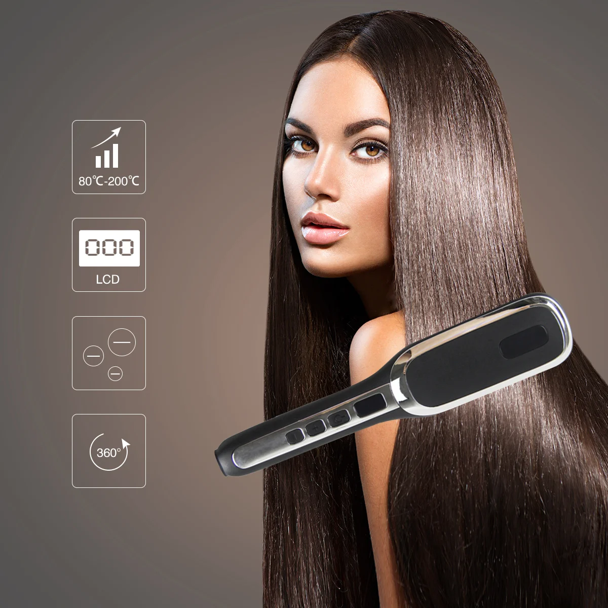 

Men Beard Straightener Ceramic Hair Straighteners Multifunctional Hair Brush Curling Iron Straightening Comb Quick Hair Styler