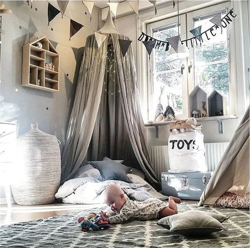 Хлопковый детский навес москитная сетка антимоскитная кровать принцессы для