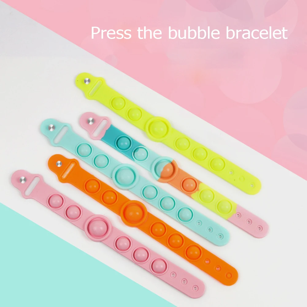 

Squishy Stress Reliever Anti-Stress Toys ChildrenStress Relief Bracelet Push Bubble Sensory Decompression Wristband Au