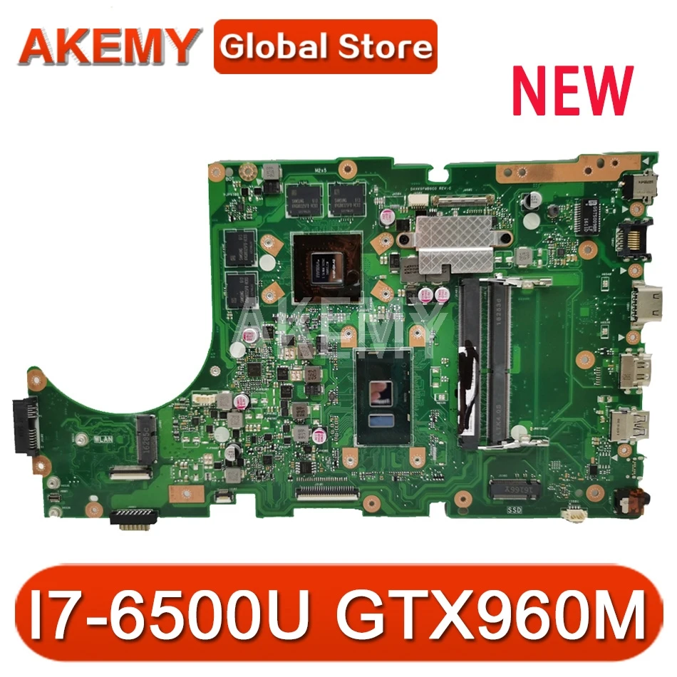 

for ASUS X756UW X756UQK X756UQ X756UR X756UWK X756UV X756UXM X756U laptop motherboard mainboard I7-6500U GTX960M/4GB DDR4