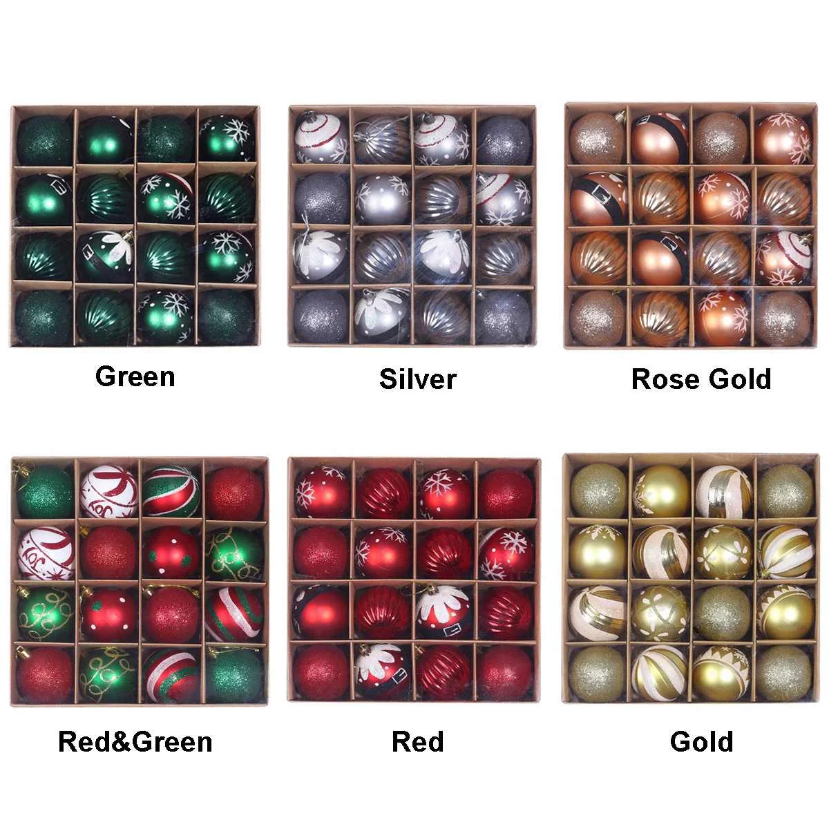 16 шт./компл. 60 мм украшение для рождественской елки оформление детской вечеринки