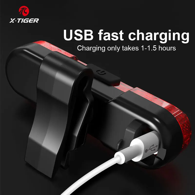Фсветильник задний велосипедный водонепроницаемый с USB-зарядкой | Спорт и