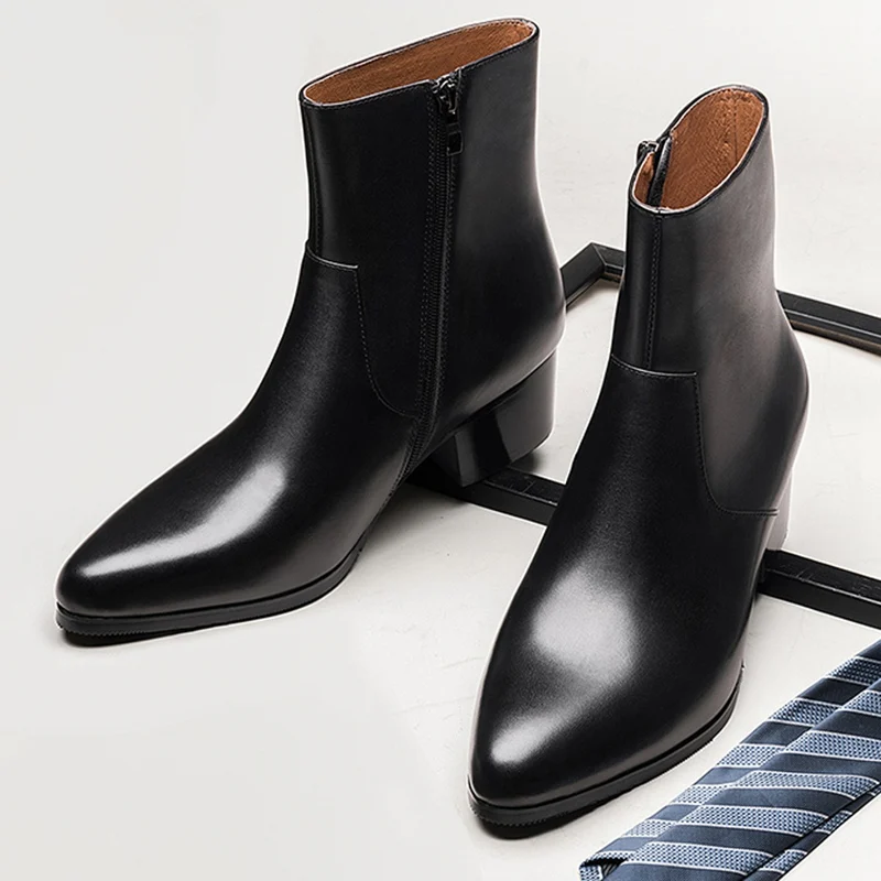 Мужские зимние ботильоны в итальянском стиле теплая обувь для верховой езды на