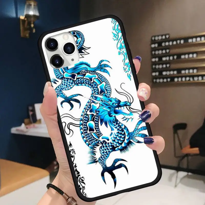 

Retro Chinese Dragon Totem Phone Case for iPhone 11 12 mini pro XS MAX 8 7 6 6S Plus X 5S SE 2020 XR