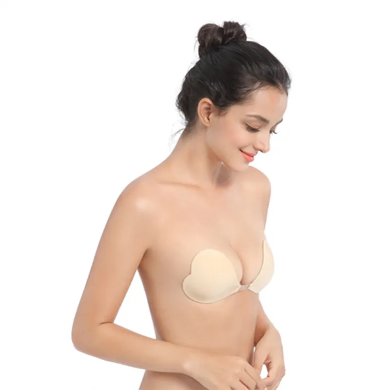 Tianlanzhong Invisible Silicone Sticky Bras For Women Adhesive Strapless Push Up Bralette Seamless Backless Fly Bra