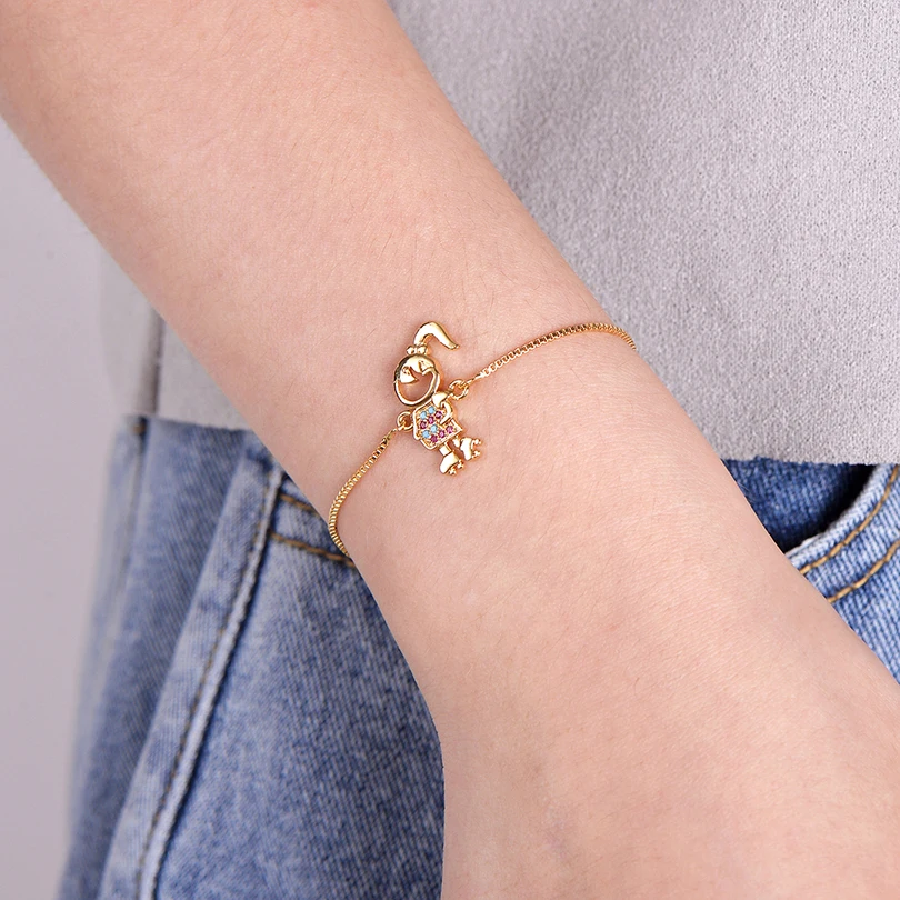 Симпатичный Шарм-браслет Pipitree для катания на коньках семейное ювелирное изделие